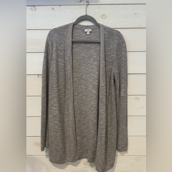 J. Jill Heathered Gray Open Cardigan - Picture 1 of 9